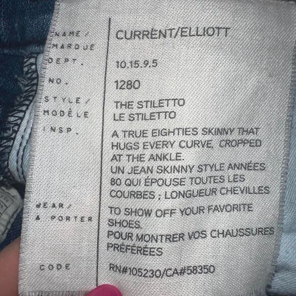 Current-elliott Women's Blue and Navy Jeans - Picture 4 of 4